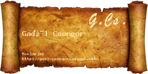 Gaál Csongor névjegykártya