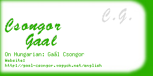 csongor gaal business card